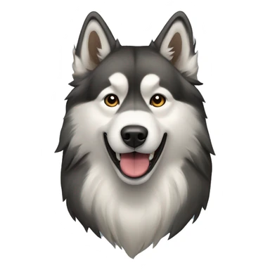 Alaskan malamute and wolf dog sticker