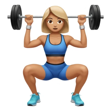 a woman doing squats sticker