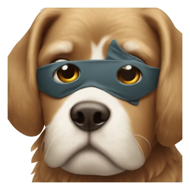 dog with eye patch  sticker