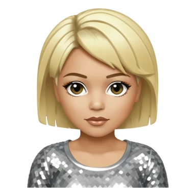 T-Boz from TLC with short blonde hair, silver outfit sticker