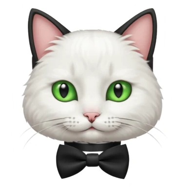 Cat with bow-tie collar, half body sticker