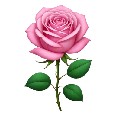 Simple pink rose sticker