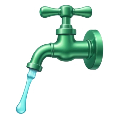 Green water tap sticker