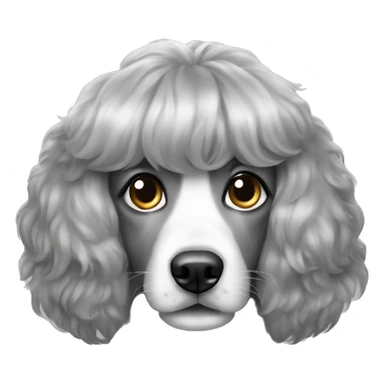A very very grey cute dog with Wig so greatful sticker