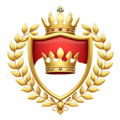 Royal crest, red color, a bit gold frames sticker