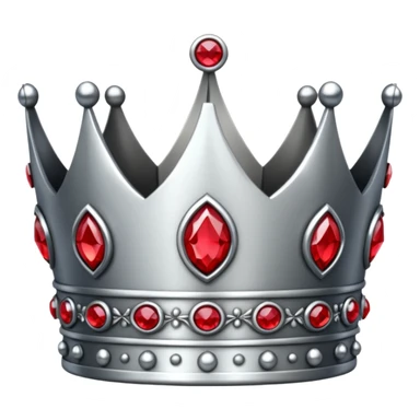 sliver crown with red gems sticker
