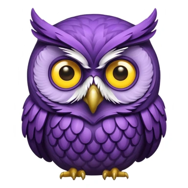 purple owl sticker
