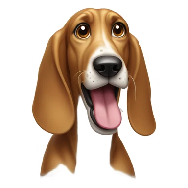 Hound dog barking sticker