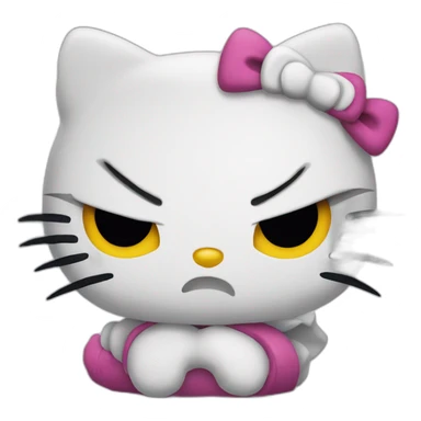 Hello kitty angry sticker