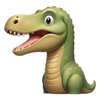 Cinematic Cute Yawning Brontosaurus Portrait Emoji, Head tilted slightly with a dramatic, wide-open yawn, showcasing its monumental, elongated neck and a massive, textured body with sleepy, half-closed eyes and a relaxed, open mouth, Simplified yet irresistibly cute features, highly detailed, glowing with a soft, cozy ancient glow, high shine, relaxed yet expressive, stylized with a dash of whimsical prehistoric ease, soft glowing outline, capturing the essence of a drowsy yet affectionate Brontosaurus that appears ready to stretch and yawn its way out of the screen! sticker