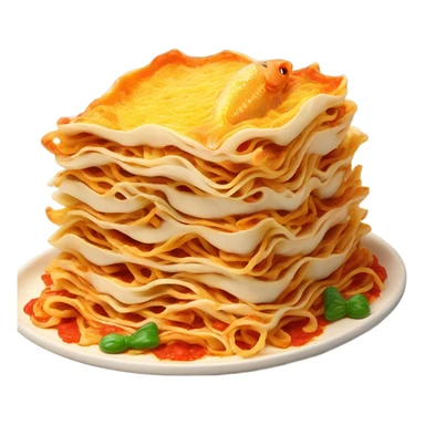 Fish with lasagna  sticker