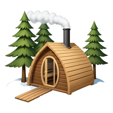 la tent that is a sauna and its smoke out the pipe try one with snow and trees around also
ag den mer som en rundt firkant og sort, også kan det stå SAUNA på sticker