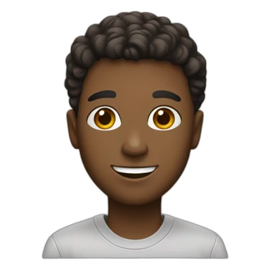 Create a white student with big smile and puppy eyes sticker