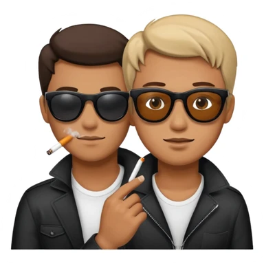 Cool guy pulling his sunglasses down looking at a smoking hot girl sticker