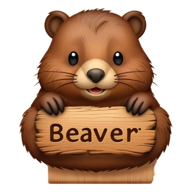 Beaver with inscription good night  sticker