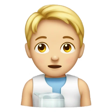 child with fever sticker