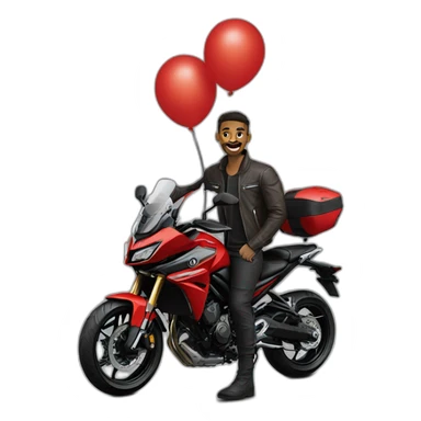Man on red Yamaha tracer 9 sticker