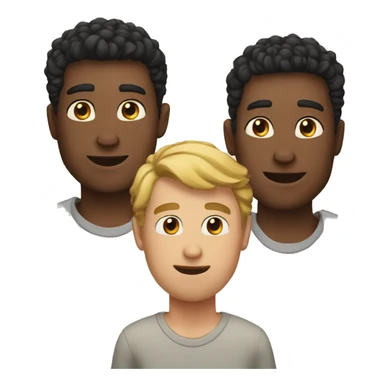 three guys friends sticker