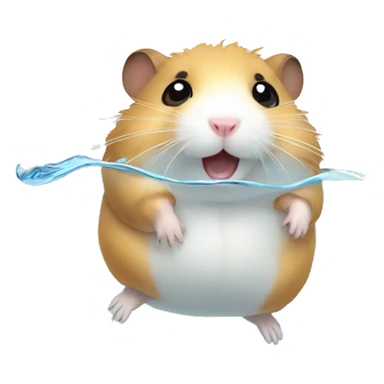 hamster in a water bubble sticker