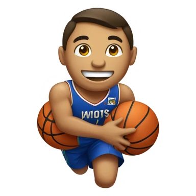 philippine basketball with a happy face and an ok right-hand sticker