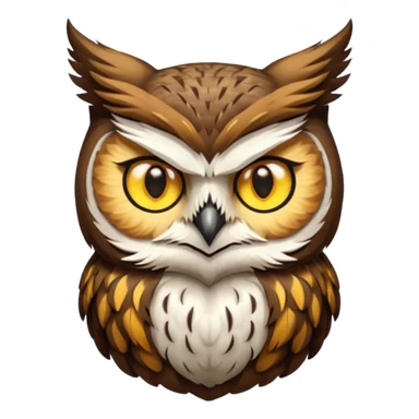 Owl with cat head sticker
