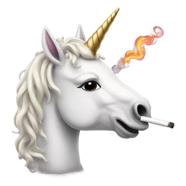 Unicorn smoking sticker