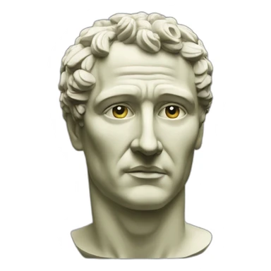 Julius Caesar statue with olive crown sticker