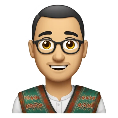 Uzbek guy with doppi sticker