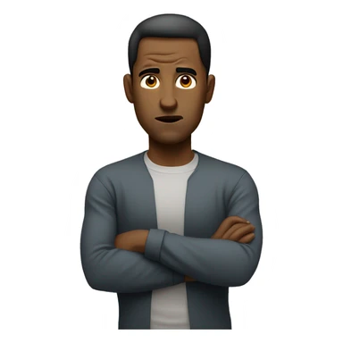 man looking at camera from side, disgusted and dissapointed sticker