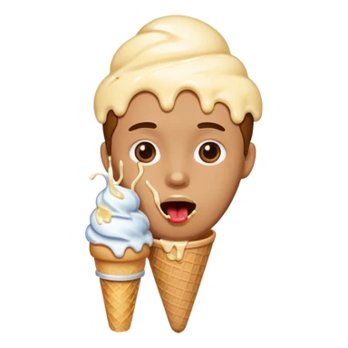 person eating icecream sticker