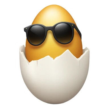 Egg wearing sunglasses  sticker
