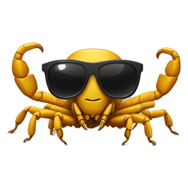 Scorpion with sunglasses sticker