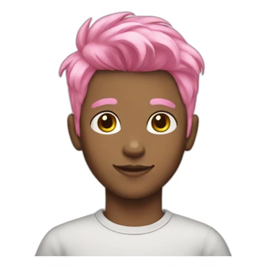 cat boy pink hair sticker