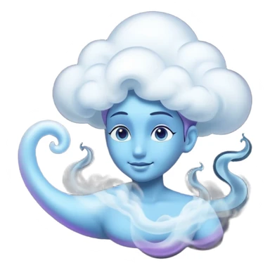 genie with smoke. sticker