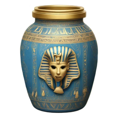 flame on jar egypt gold white blue  sticker