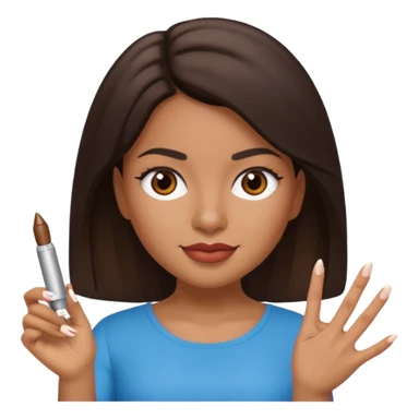 latina girl memoji with nail sticker