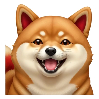 Cinematic Cute Yawning Shiba Inu Portrait Emoji, Head tilted slightly with a dramatic, wide-open yawn, showcasing a vibrant red fur with a soft creamy underbelly, floppy ears slightly drooping, round brown eyes barely open in drowsy contentment, Simplified yet irresistibly adorable features, highly detailed, glowing with a soft, cozy glow, high shine, relaxed yet expressive, stylized with a touch of whimsy, bright and endearing, soft glowing outline, capturing the essence of a sleepy yet affectionate companion, so drowsy it feels like it could stretch out of the screen and curl up for a nap! sticker