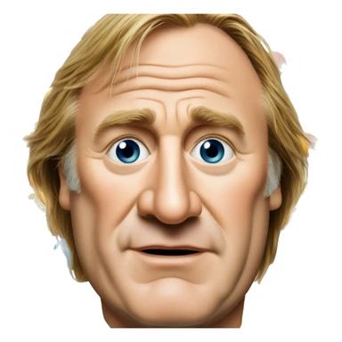 Gérard Depardieu with candies  sticker