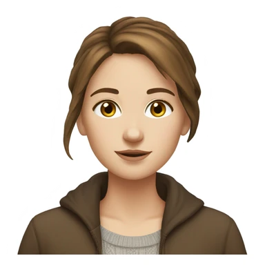 cosy light brunette fall white girl sticker