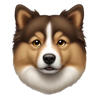 Finnish Lapphund brown. His nose and face are dark brown dotted sticker
