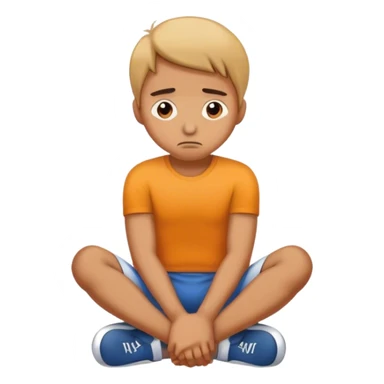 hands on knees tired sticker