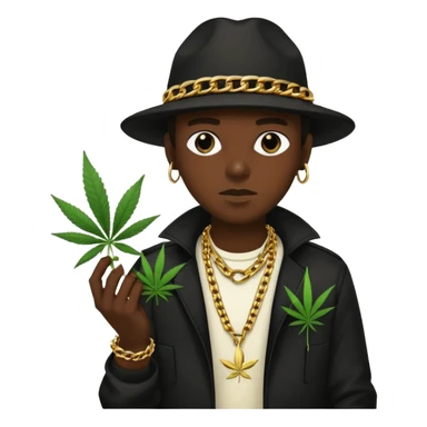 dealer from gang with cannabis on hand styler gangster sticker