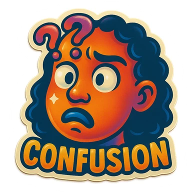 confusion 
 sticker