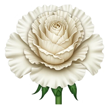 White Carnation flower sticker