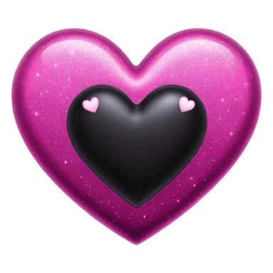 BLACKPINK-inspired gothic heart ,  hearts, black and pink, cute,  sticker