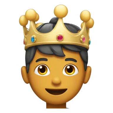 boy with hat and crown sticker