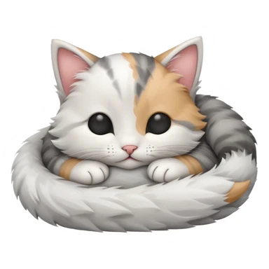 a cute kitten sleeping sticker