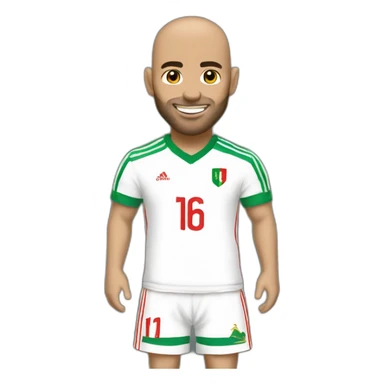 Zidane avec un maillot de l'Algérie sticker