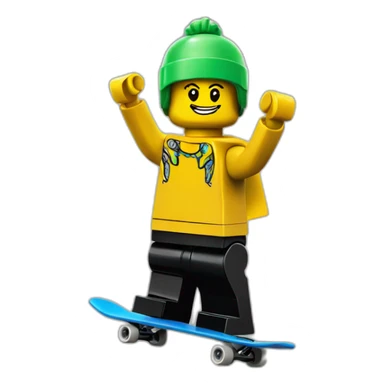 Lego skater sticker