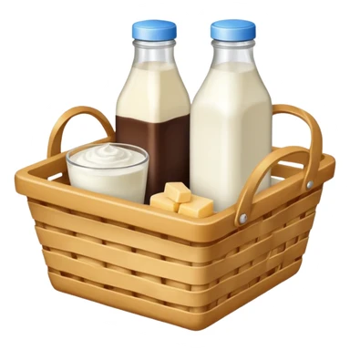 generate an image for dairy products basket sticker